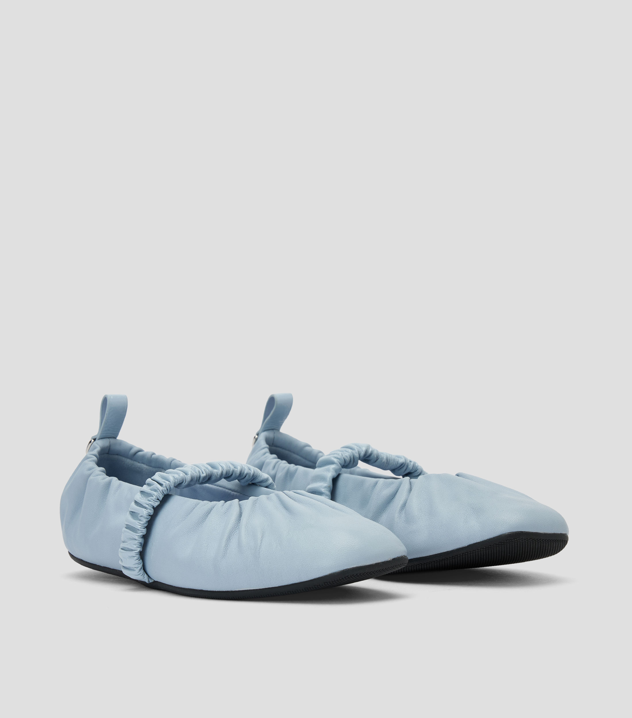 Flats en cuero liso Mujer
